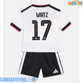Camisa de time de futebol Alemanha Florian Wirtz #17 Replicas 1º Equipamento Infantil Mundo 2026 Manga Curta (+ Calças curtas)